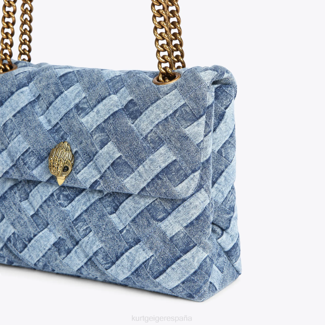 Kurt Geiger mujer Londres grande Kensington suave 2LPR84 | bolsas mezclilla